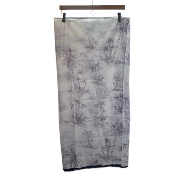 Nautica Palm Tree Beaded Swimsuit Coverup OS - Picture 6 of 6